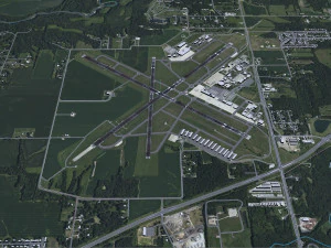 Abraham Lincoln Capital Airport Springfield 10km 3D Model