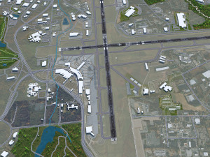 Albany Airport 10km 3D Model