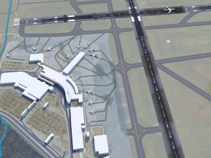 Albany Airport 10km 3D 模型