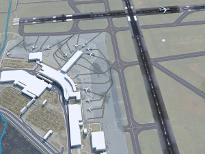 Albany Airport 10km 3D Model