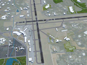 Albany Airport 10km 3D Model