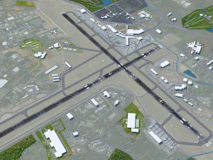 Albany Airport 10km 3D Model