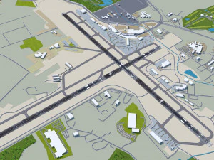 Albany Airport 10km 3D Model