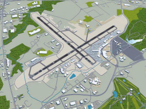 Albany Airport 10km 3D Model