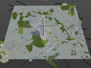 Albany Airport 10km 3D Model