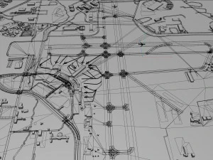 Albany Airport 10km 3D Model