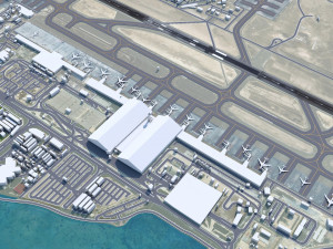 Bahrain Airport 10km Model 3D