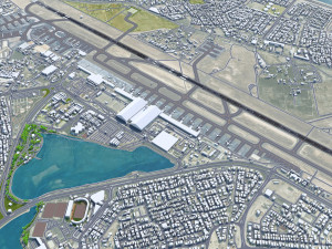 Bahrain Airport 10km Model 3D