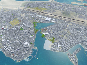 Bahrain Airport 10km Model 3D
