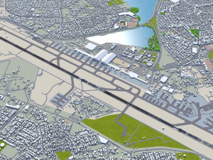 Bahrain Airport 10km Model 3D
