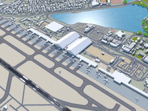 Bahrain Airport 10km Model 3D
