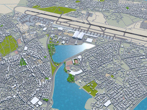 Bahrain Airport 10km Model 3D