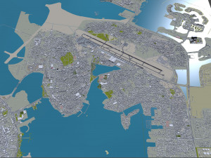 Bahrain Airport 10km Model 3D