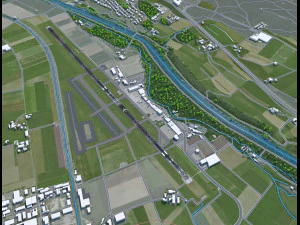 Bern Airport 10km 3D Model