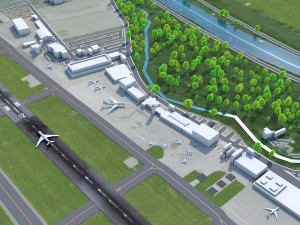 Bern Airport 10km Modèle 3D