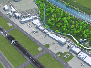 Bern Airport 10km 3D Model