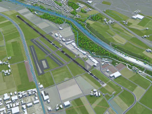 Bern Airport 10km 3D Model