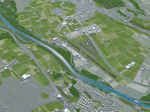 Bern Airport 10km 3D Model