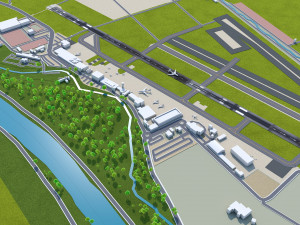 Bern Airport 10km Modèle 3D