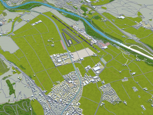 Bern Airport 10km Modèle 3D