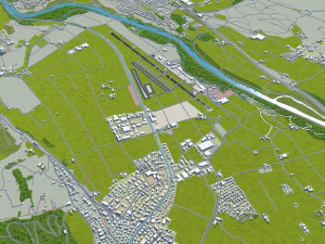 Bern Airport 10km 3D Model