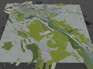 Bern Airport 10km 3D Model
