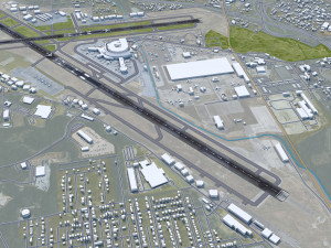 Birmingham Airport UK 10km Modelo 3D