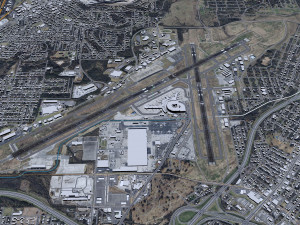 Birmingham Airport UK 10km Modelo 3D