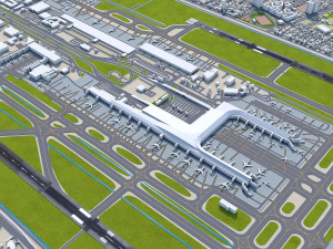 Bogota EL Dorado Airport 10km Model 3D