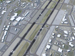 Aeroporto di Boise 10 km Modello 3D