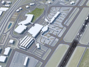 Boise Airport 10km Modello 3D