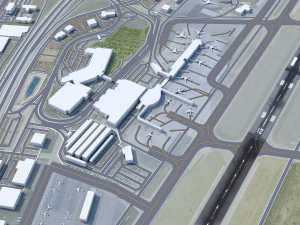 Boise Airport 10km 3D Model
