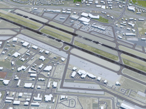 Boise Airport 10km Modello 3D