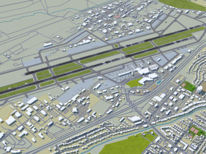 Boise Airport 10km Modello 3D