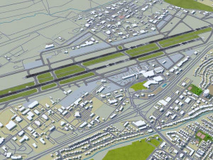 Boise Airport 10km 3D Model