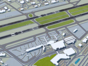 Boise Airport 10km 3D Model