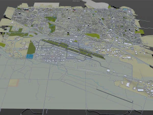 Boise Airport 10km 3D Model