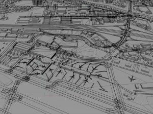 Boise Airport 10km 3D Model