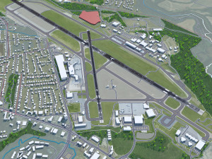 Burlington Airport 10km 3D Model