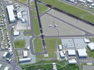 Burlington Airport 10km 3D Model