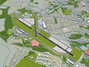 Burlington Airport 10km 3D Model