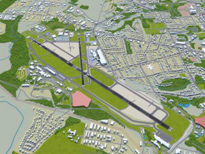 Burlington Airport 10km 3D Model