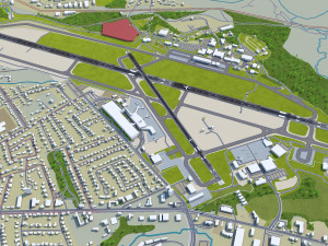 Burlington Airport 10km 3D Model