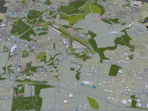 Burlington Airport 10km 3D Model
