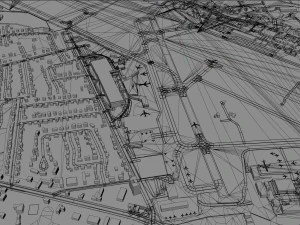Burlington Airport 10km 3D Model