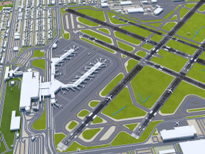 Caracas Airport 12km Modello 3D