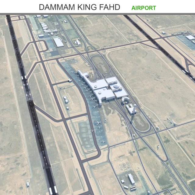 Caracas Airport 12km 3D Model .c4d .max .obj .3ds .fbx .stl .blend 
