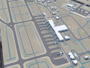Erbil Airport 10km 3D Model