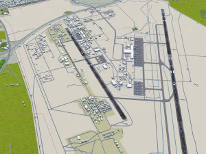 Erbil Airport 10km 3D Model