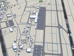 Erbil Airport 10km 3D Model